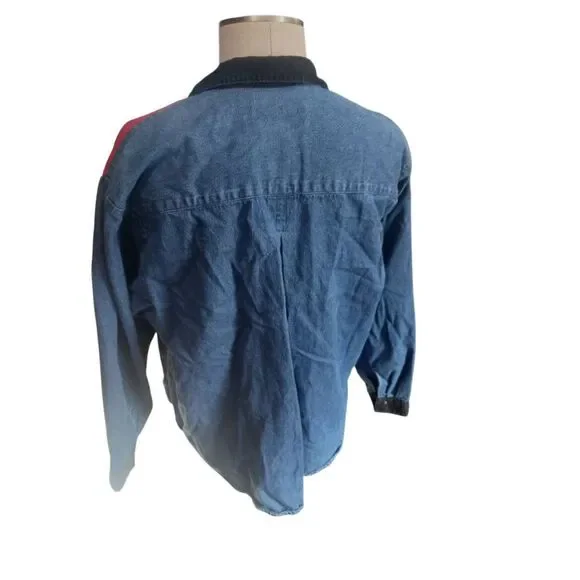 Panhandle slim vintage chambray western southwestern vibrant Rodeo powwow - Picture 2 of 4